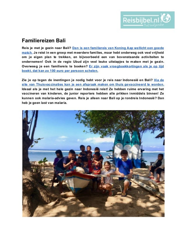 bali familievakantie